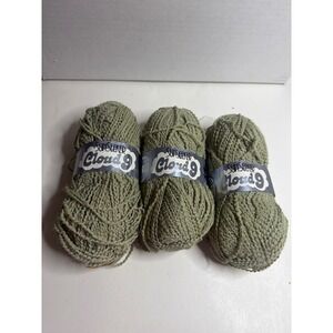 Sirdar Sunseeker Cloud 9 Yarn Sage Green 330 Lot of 3 Skeins 50g Each England